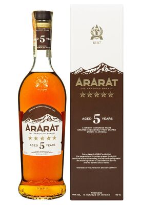 Бренди АрАрАт 5 лет в коробке 0.5 л
