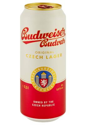 Пиво Budweiser Budvar 5% светлое ж/б 0.5 л