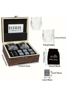 Набір Каменів для Віскі з Бокалами