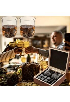 Набір Каменів для Віскі з Бокалами