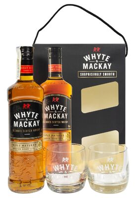 Виски Whyte & Mackay с двумя стаканами 0.7 л